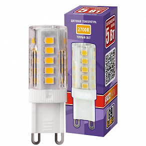 Лампа светодиодная Jazzway  G9 5Вт 2700K PLED-G9 5W 2700K
