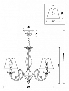 Подвесная люстра Freya Jasmine FR2686PL-05W