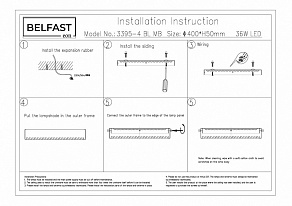 Накладной светильник Belfast Devon 3395-4 BL MB