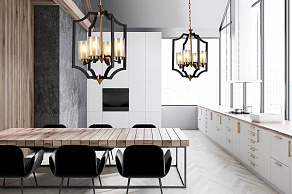 Подвесная люстра LUMINA DECO Vigatto LDP 1224-4 BK+MD