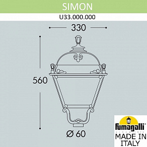 Консольный светильник Fumagalli SIMON U33.000.000.BXH27