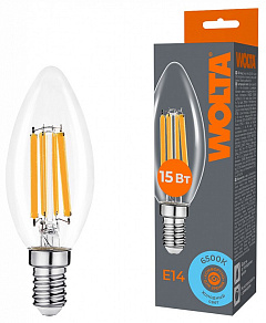 Лампа светодиодная Wolta  E14 15Вт 6500K WF-C35-15W6KE14