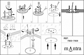 Подвесной светильник Mantra Elsa 8251+7856