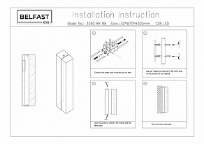 Накладной светильник Belfast Ravenhill 3390 BR MB