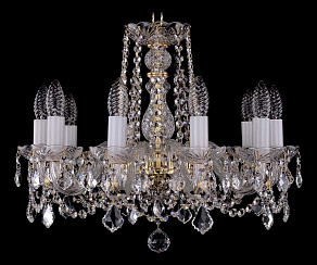 Подвесная люстра Bohemia Ivele Crystal 1402 1402/10/160/G/Leafs