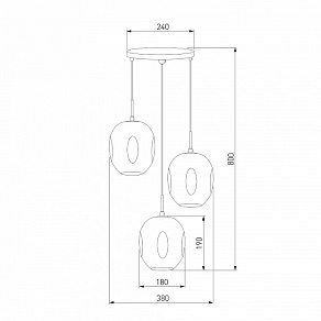Подвесной светильник Eurosvet Mill 50195/3 жемчуг черный