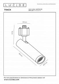 Светильник на штанге Lucide Track 22975/01/30