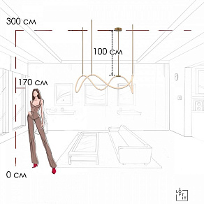 Подвесной светильник Loft it Thread 10388P/C Brass
