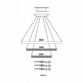 Подвесной светильник Kink Light Селена 07663,36