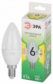 Лампа светодиодная Эра Green Line E14 6Вт 3000K LED B35-6W-830-E14 GL