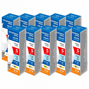 Набор из 10 ламп светодиодных Volpe OPTIMA E14 5Вт 4000K UL-00013858