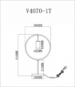 Настольная лампа декоративная Moderli Nasty V4070-1T
