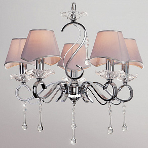 Подвесная люстра Eurosvet Kelly 10085/5 хром/прозрачный хрусталь Strotskis