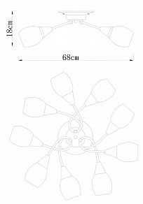 Потолочная люстра Arte Lamp Penny A2701PL-9WG