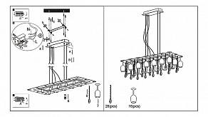 Подвесная люстра Globo Pamplona 69601-10