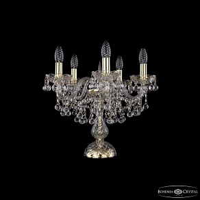 Настольная лампа декоративная Bohemia Ivele Crystal 1409 1409L/5/141-39 G