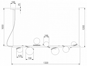 Подвесной светильник Eurosvet Salut 50382 хром