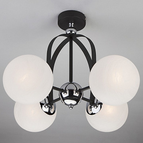 Люстра на штанге Eurosvet Globe 70082/4 хром/черный