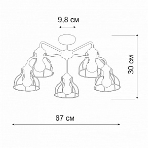 Люстра на штанге Vitaluce V3102 V3102-0/5PL