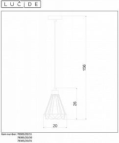 Подвесной светильник Lucide Kyara 78385/20/31