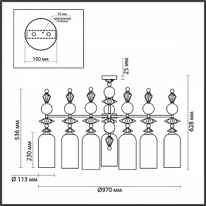 Потолочная люстра Odeon Light Bizet 4855/7C