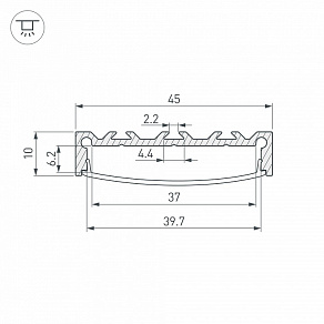 Профиль накладной Arlight LINE 049248