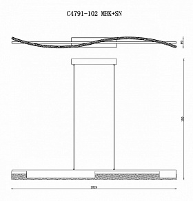 Подвесной светильник iLedex Scorpio C4791-102 MBK+BN