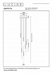 Подвесной светильник Lucide Griffith 24403/42/04
