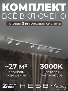 Комплект трековый Hesby Lighting Skylite №3 HSBL_kompl_S003_NI2W3K