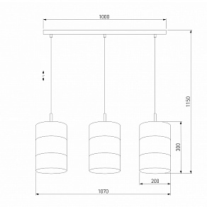 Подвесной светильник TK Lighting Bogart 3215 Bogart Black