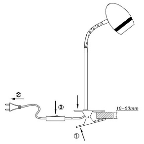 Настольная лампа офисная Globo Manjola 56206-1K