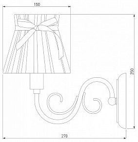 Бра Eurosvet 60061 60061/1 античная бронза