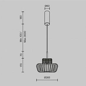 Подвесной светильник Maytoni Namiki MOD465PL-L12BK2