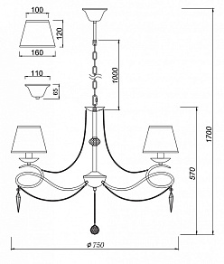 Подвесная люстра Freya Haley FR2909-PL-08-CH