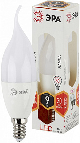 Лампа светодиодная Эра Стандарт E14 9Вт 2700K LED BXS-9W-827-E14