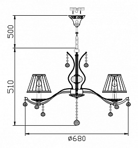 Подвесная люстра Maytoni Selena ARM700-06-G