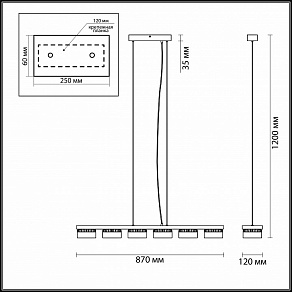 Подвесной светильник Odeon Light Vivace 3818/60L