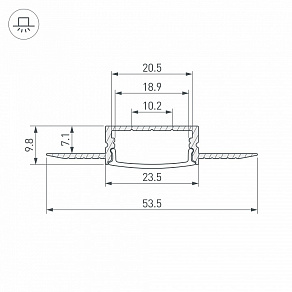 Профиль встраиваемый Arlight FANTOM 062556