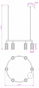 Подвесная люстра Moderli Cora V11603-6P