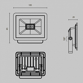 Настенно-потолочный прожектор Maytoni Flood FL001-L10B6K