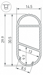 Профиль накладной Arlight WARDROBE 050153