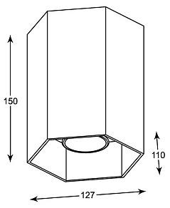 Накладной светильник Zumaline Polygon 20067-AL