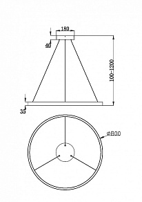 Подвесной светильник Maytoni Rim 1 MOD058PL-L42B3K