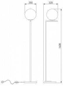 Торшер Eurosvet Shape 01214/1 хром
