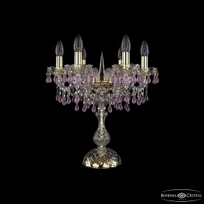 Настольная лампа декоративная Bohemia Ivele Crystal 1410 1410L/6/141-47 G V7010