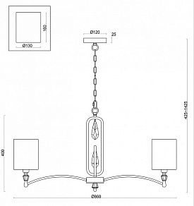 Подвесная люстра Freya Riverside FR1007PL-08BS