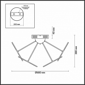 Накладной светильник Odeon Light Spring 4104/60CL
