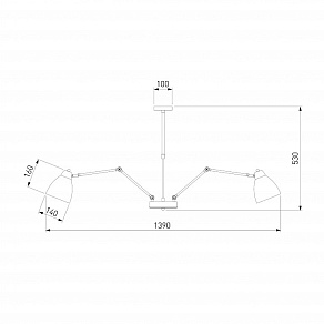 Люстра на штанге Eurosvet Loft 70084/6 белый