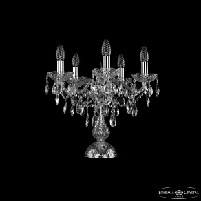 Настольная лампа декоративная Bohemia Ivele Crystal 1415 1415L/5/141-39 Ni