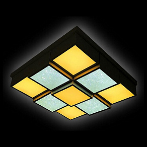 Накладной светильник Ambrella Orbital Crystal Sand FS1540 WH/SD 108W D540*540